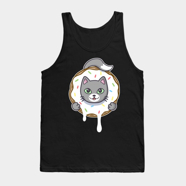 Donut Cat Tank Top by stephen0c